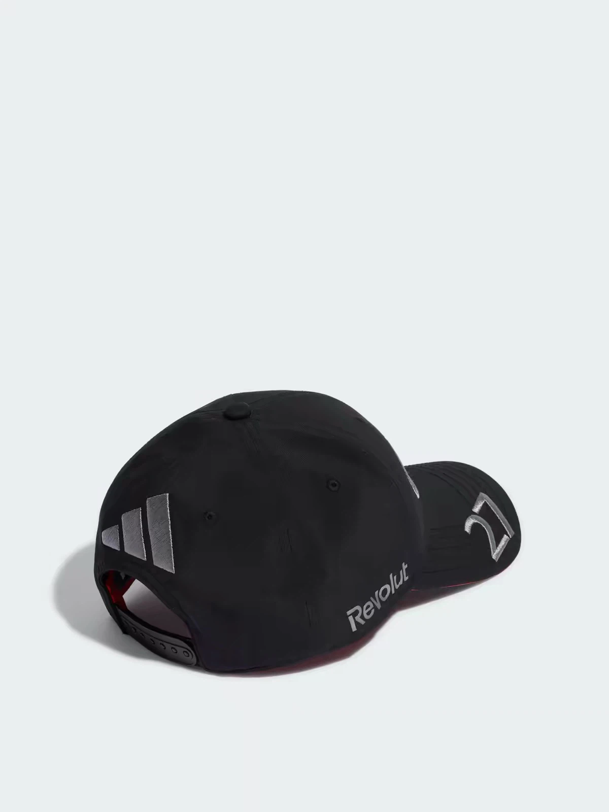Black Racing Baseball Cap, Silver Embroidered Adjustable Snapback Hat for Motorsport Fans